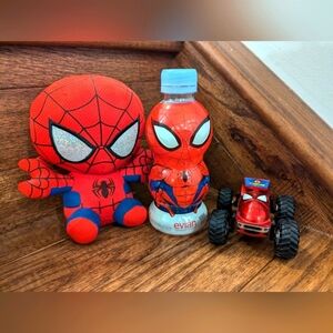 Spiderman decor bundle  Ty plush, water bottle & monster truck